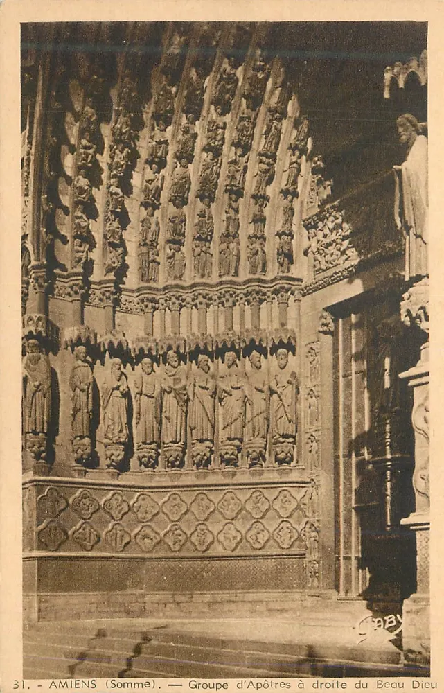 Amiens (Somme) — Gruppe von Aposteln rechts vom Schönen Gott — Gaby - Vorderseite