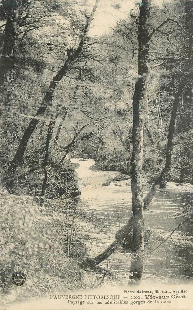 Landschaft über die beeindruckenden Schluchten der Cère — Die pittoreske Auvergne — Pierre Malroux, Verleger, Aurillac - Vorderseite