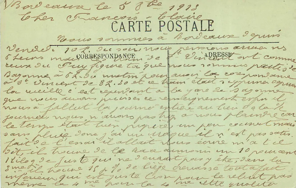 Bordeaux — A Porta do Palácio — LE - Verso