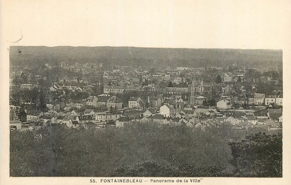 Fontainebleau — Panorama de la Ville — 55. - Recto