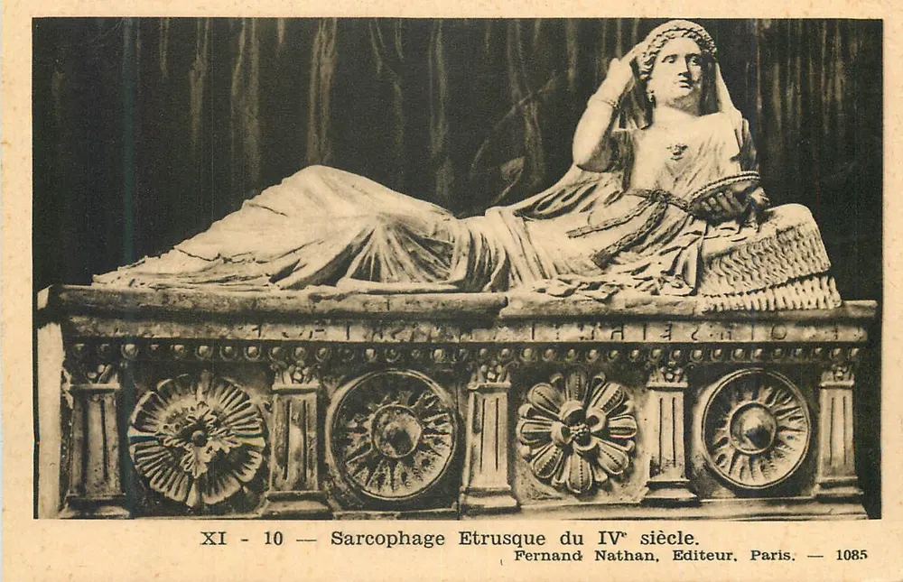 Sarcophag Etruskowski z IV wieku — Fernand Nathan, Paryż — n° 1085 - Awers