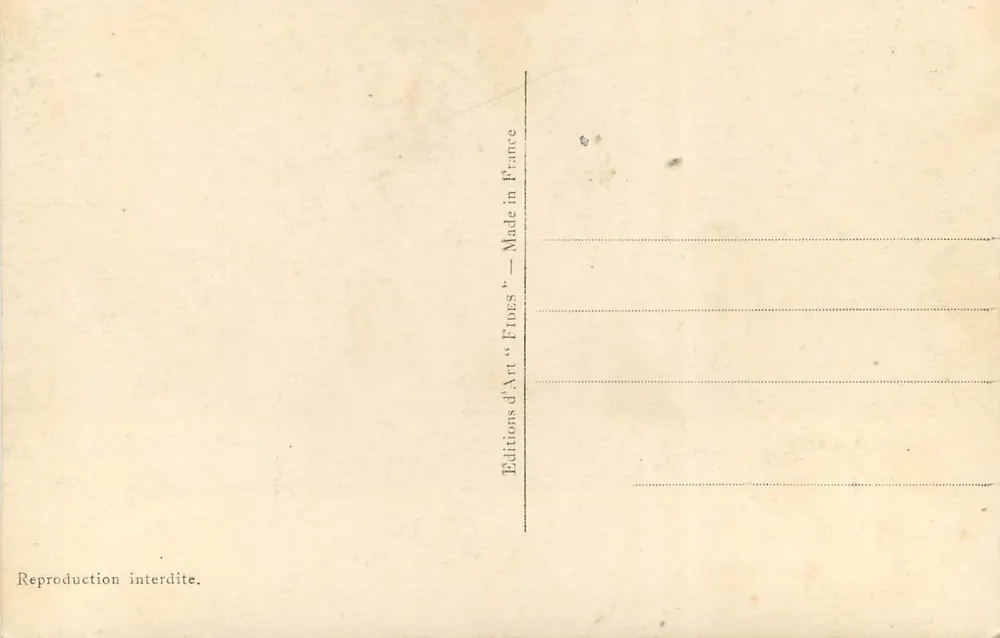 Santa Gildarda, Nevers — estátua em repouso — fr. M. Bernard - Verso