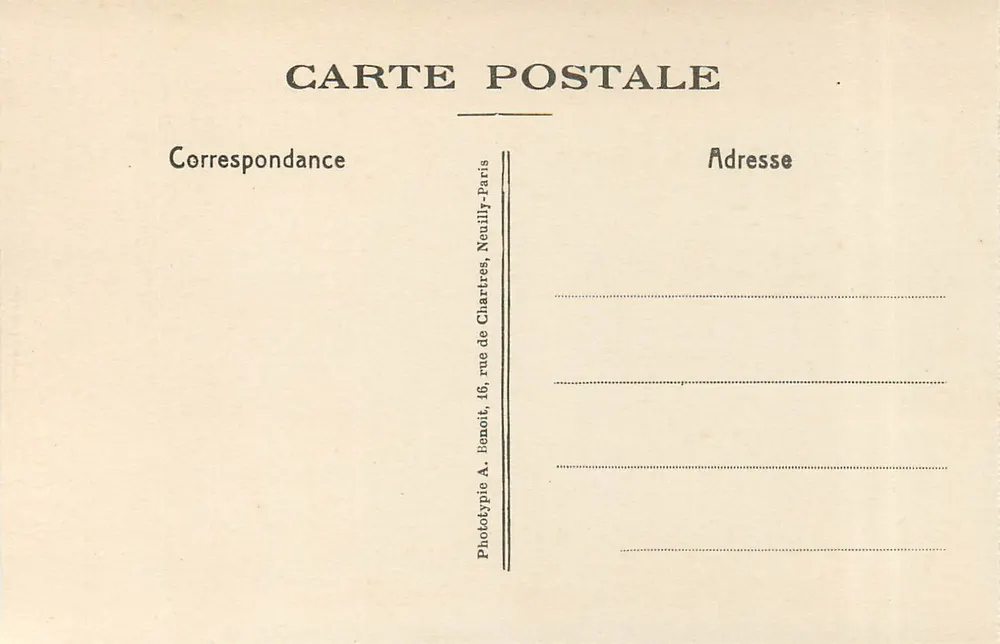 Église Notre-Dame de Pontoise — Les Orgues — Phototypie A. Benoit, Neuilly-Paris - Verso