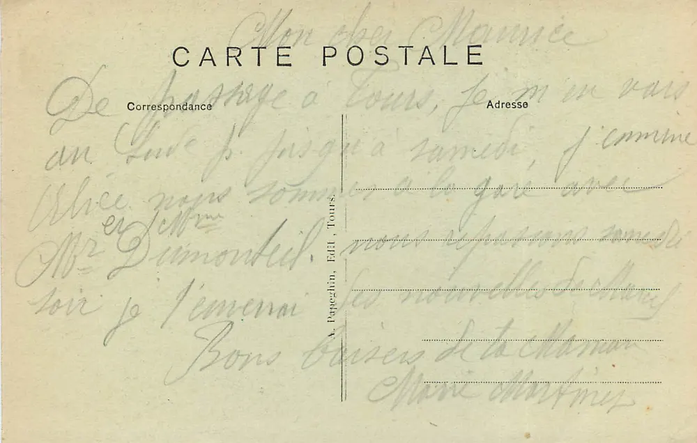Chaumont (L.-et-Ch.) — Le Château (Mon. hist.) — Entrée - Le Pont-Levis — A. P. n°29 - Verso
