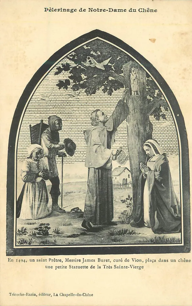 Peregrinação de Nossa Senhora do Carvalho — Tricoche-Razin, editor, La Chapelle-du-Chêne - Frente