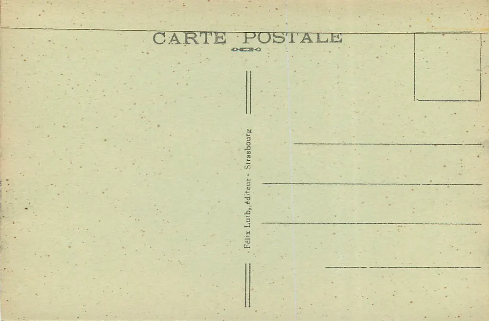 Straßburg — Ansicht vom Place de la République — Félix Luib, Verlag Straßburg - Rückseite
