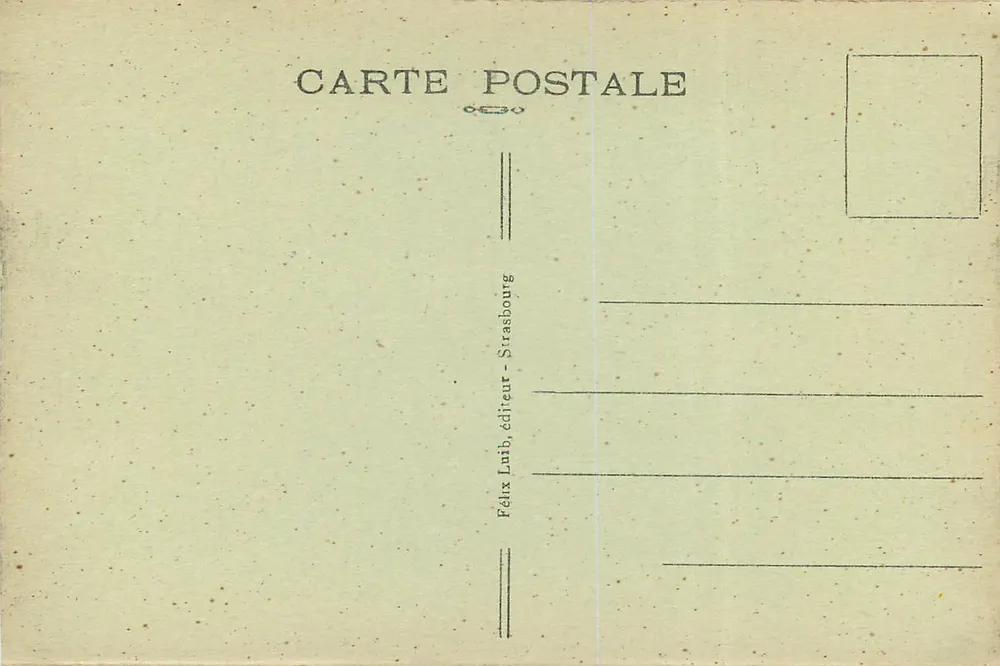 Estrasburgo — Praça Broglie — Félix Luib, editor de Estrasburgo - Verso