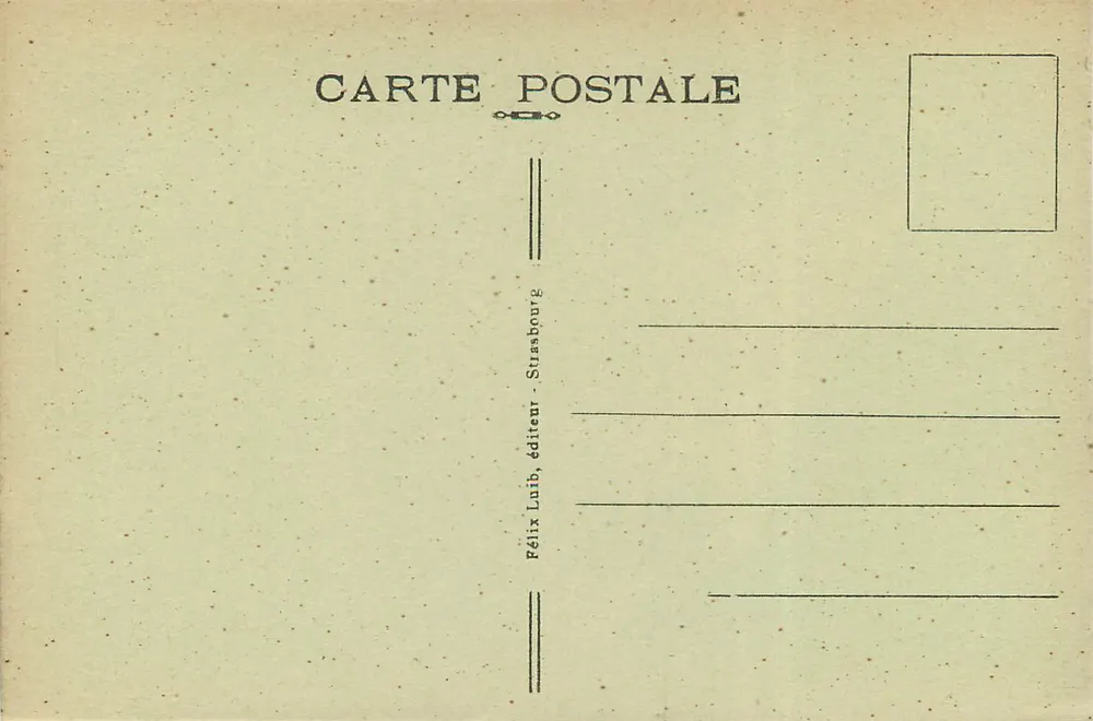 Estrasburgo — Casa Kammerzell — Editor Félix Luib - Verso