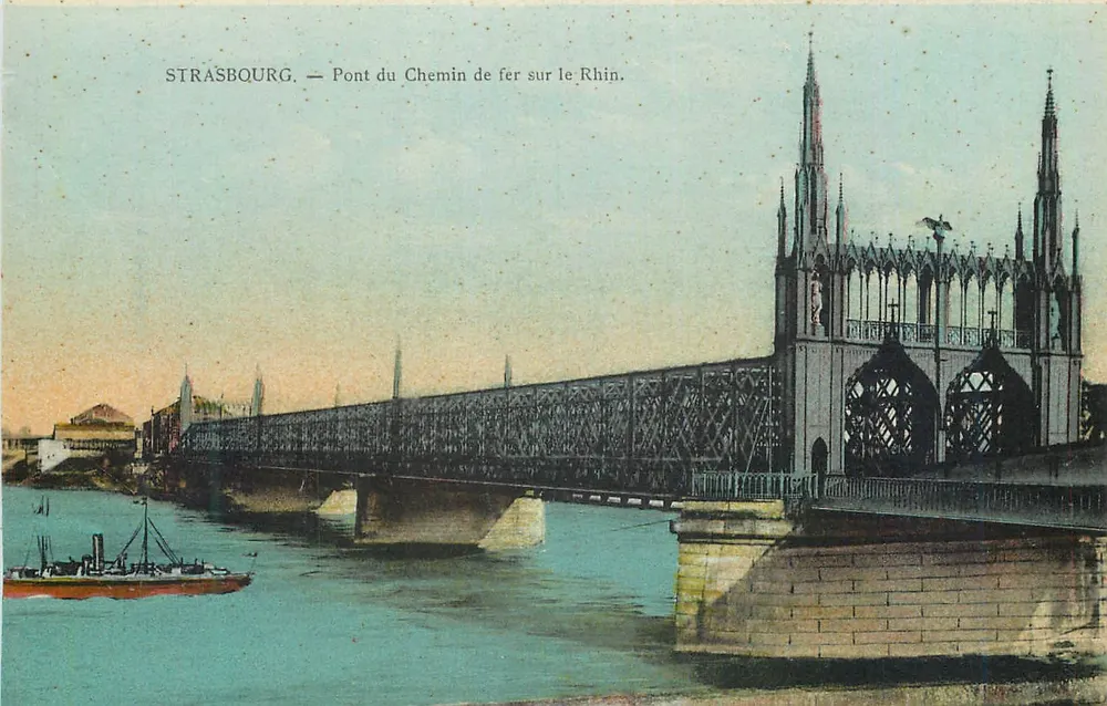 Straßburg — Eisenbahnbrücke über den Rhein — Félix Luib, Verlag - Vorderseite