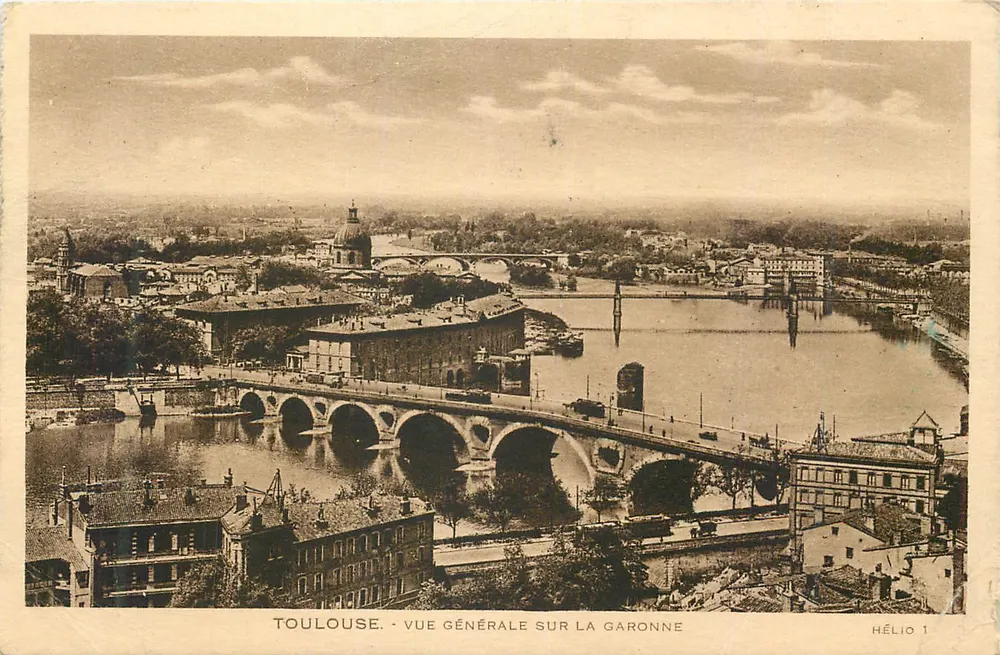 Toulouse - Vue générale sur la Garonne — Hélio 1 - Recto