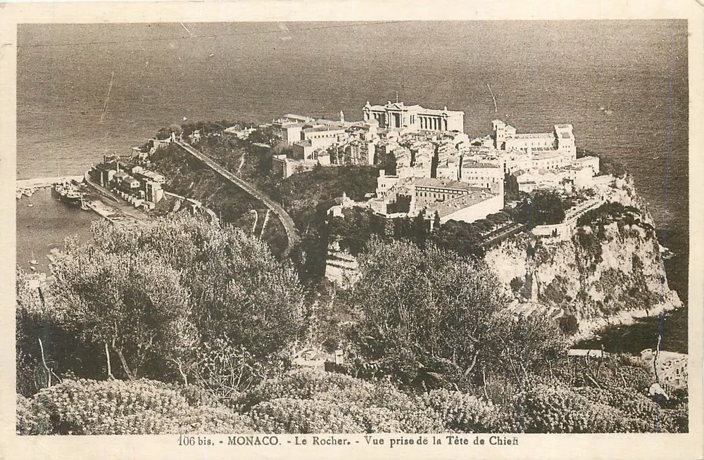 Monaco - Der Felsen - Ansicht vom Tête de Chien - 106 bis - Vorderseite