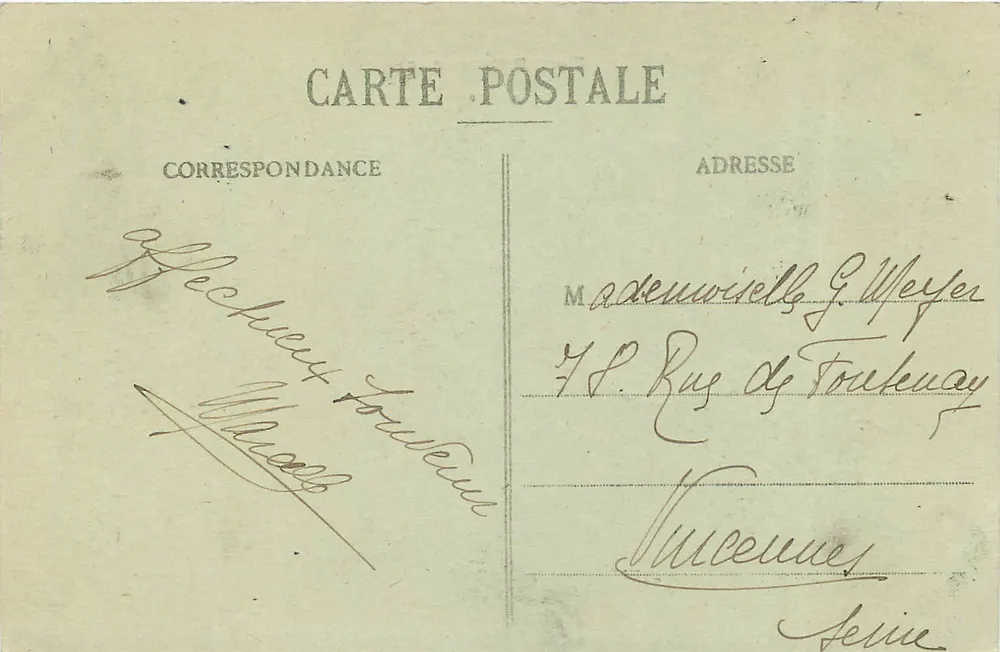 Toul Pittoresque — A Estação — Gerdolle e Briquet, editores, Toul - Verso