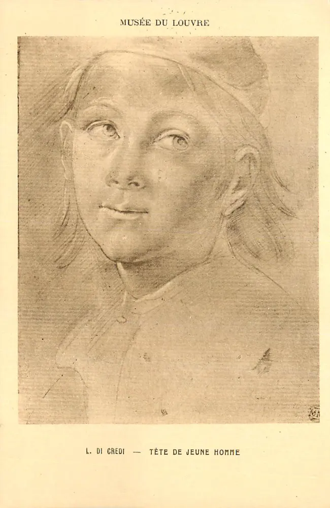 L. Di Credi — Kopf eines jungen Mannes — Louvre-Museum - Vorderseite