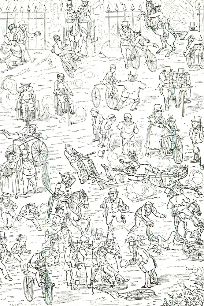 Das Erlernen des Pedalrades — 1868 — Editions Jadault & Courlay - Vorderseite