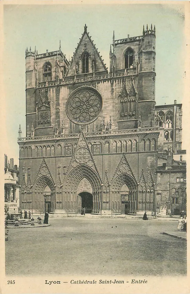 Lyon — Catedral de São João — Entrada — Editor: 245 - Frente