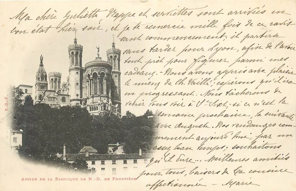 Abside della Basilica di N.-D. di Fourvière — vista panoramica — N.D.-F. - Recto