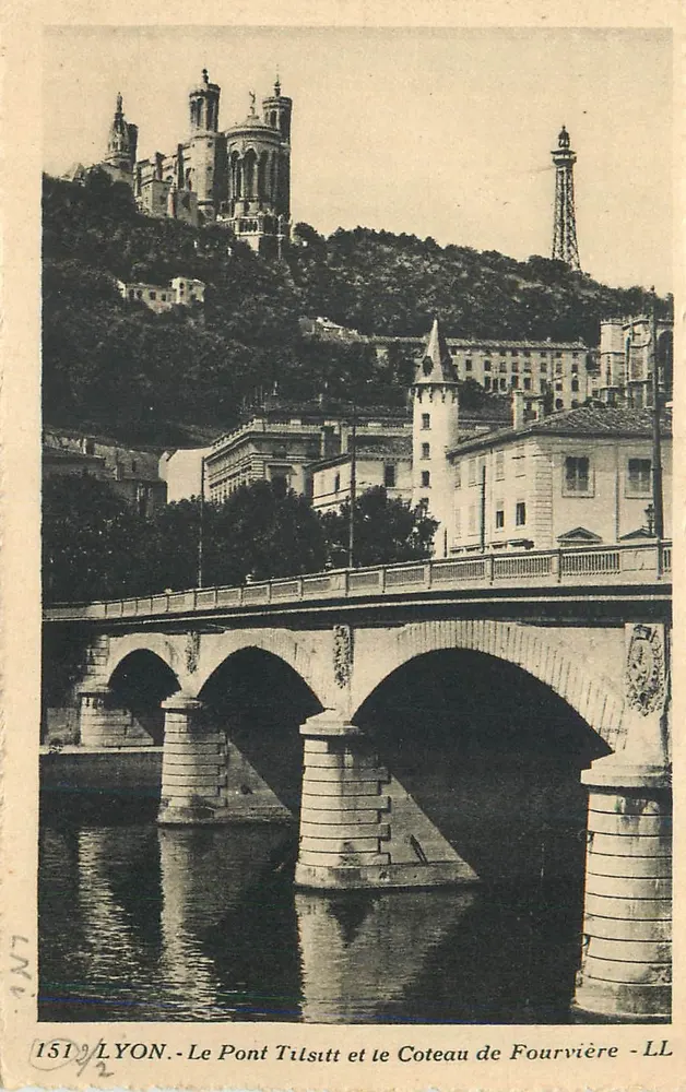 Lyon - Le Pont Tilisutt et le Coteau de Fourvière - LL - Recto