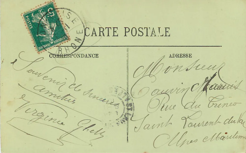 LYON — Pomnik Carnota — LL., n° 286 - Rewers