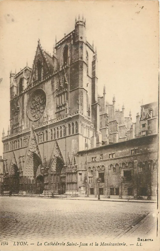 LYON — Kathedrale Saint-Jean und die Manécanterie — SELECTA LT - Vorderseite