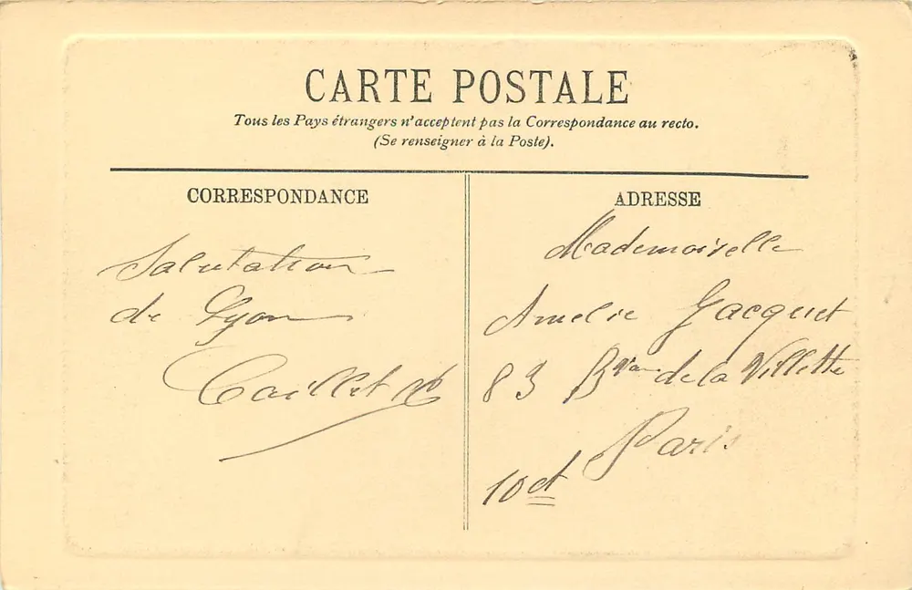 Lyon: A Praça Carnot — editor L.L. - Verso