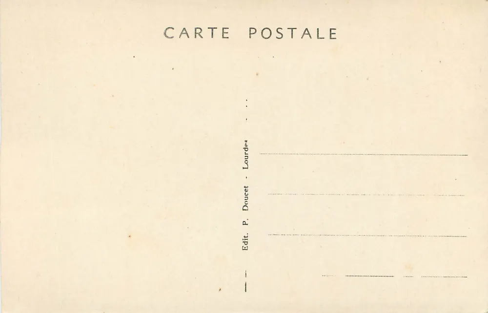 LOURDES - La Basilique, vue du Château-Fort — P.D. n°39 - Verso