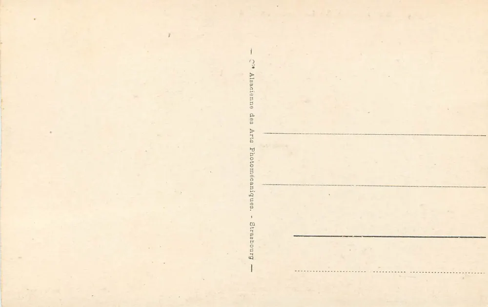 Lourdes - A Gruta em 1858 — série 231, editada pela Associação dos Artes Fotomecânicas em Strasbourg - Verso