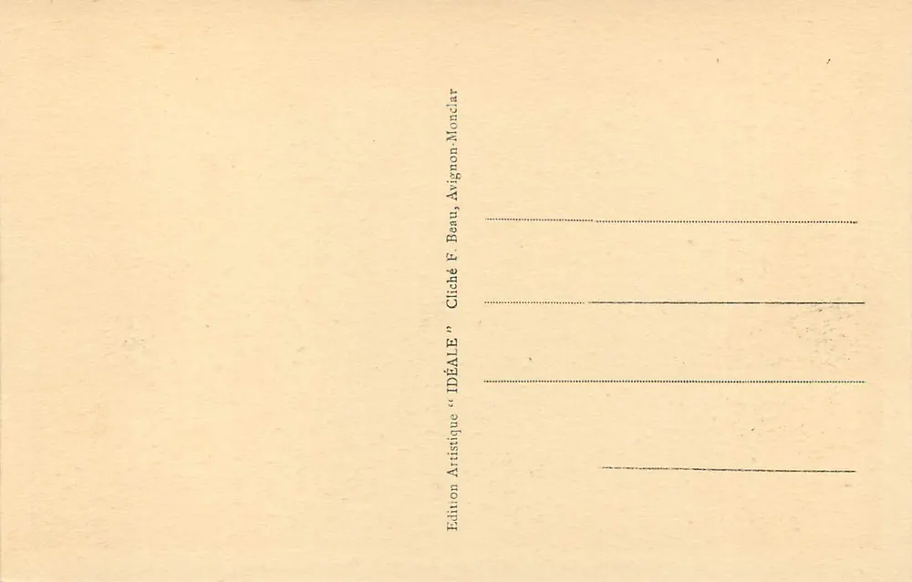 Avignon - Das Papstpalast (Seite der Notre-Dame-Tür) — Édition Idéale, n°8 - Rückseite