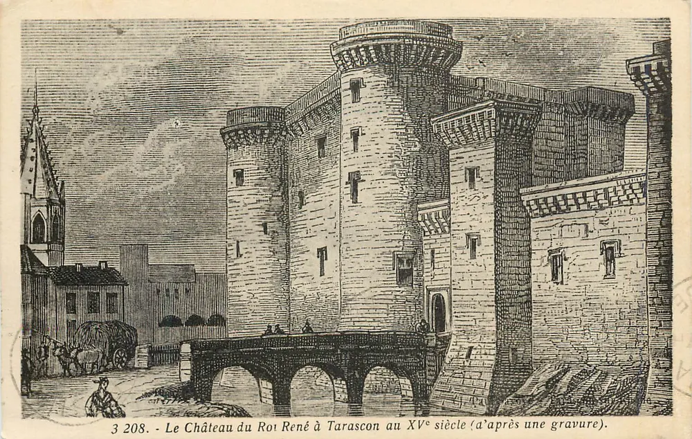 O Castelo do Rei René em Tarascon no século XV — gravura — n° 3208 - Frente