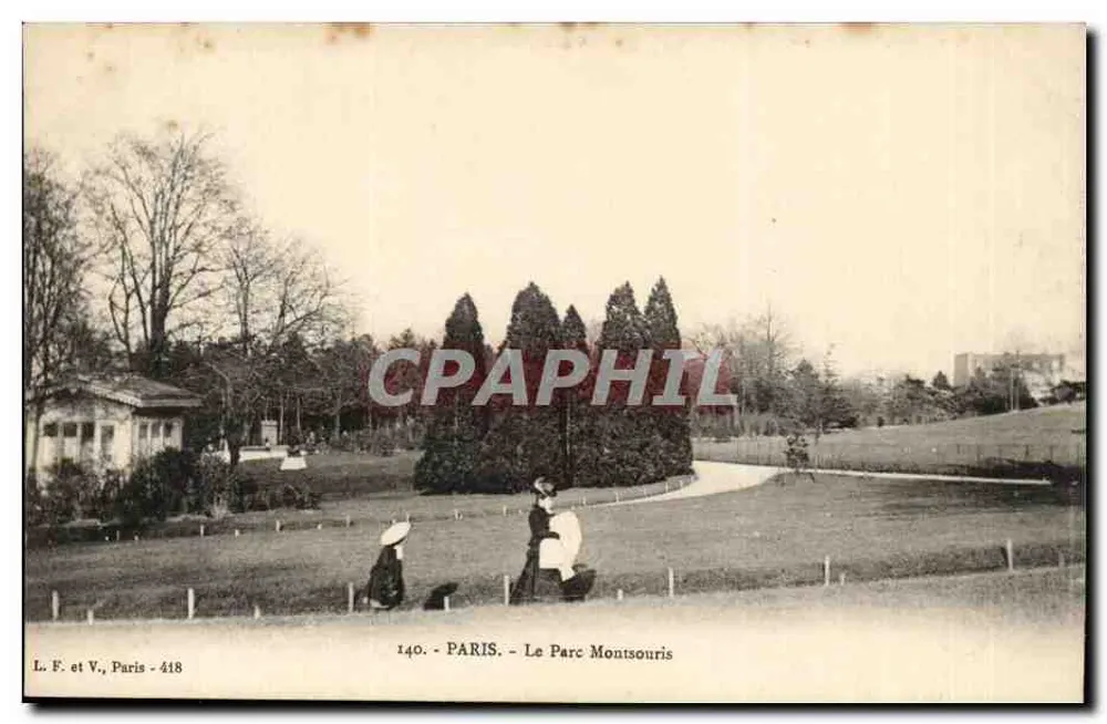 PARIS - Ansicht des Parc Montsouris — L. F. et V., Paris - 418 - Vorderseite