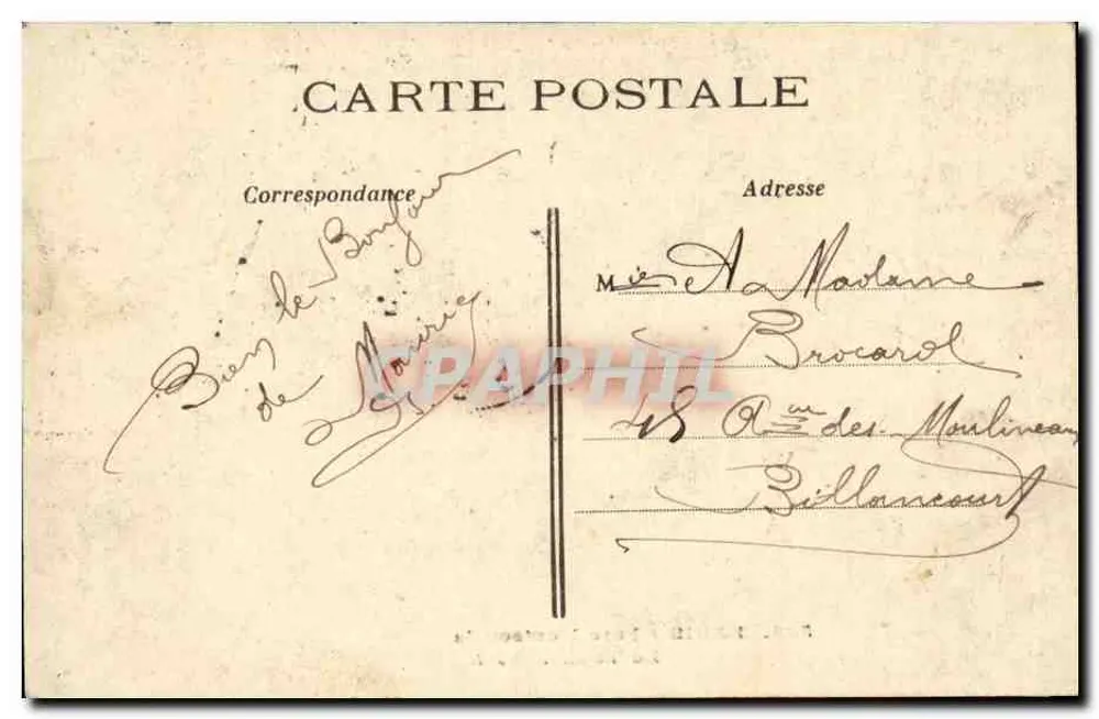 PARIS – Parc Montsouris – Le Tunnel — J.H. - Verso