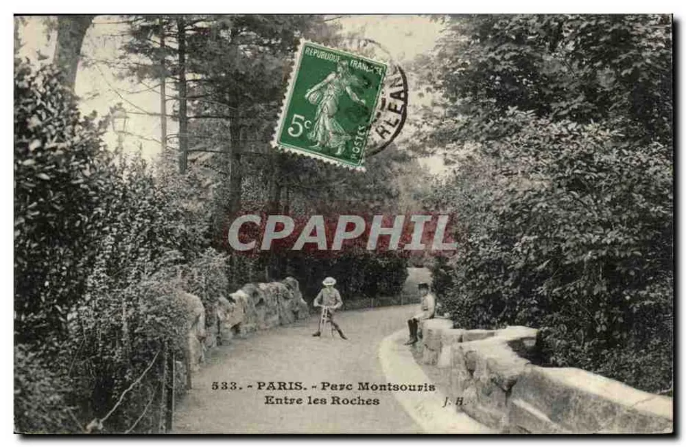 PARIS - Parc Montsouris - Entre les Roches — J.H. — n° 533 - Recto