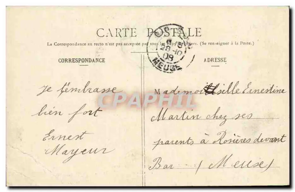 PARIS - Parc Montsouris - Entre les Roches — J.H. — n° 533 - Verso