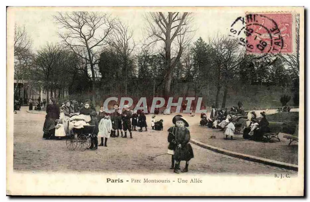 Paris - Parc Montsouris - Ein Weg — B. J. C. - Vorderseite