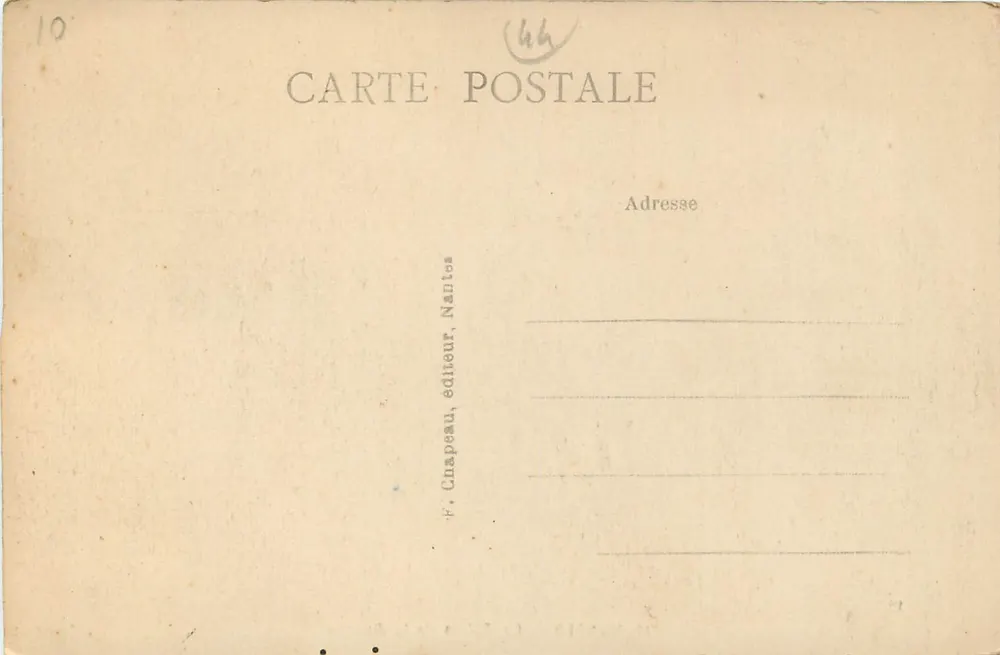 NANTES — O Palácio da Bolsa — editor Chapeau, Nantes, n°18 - Verso