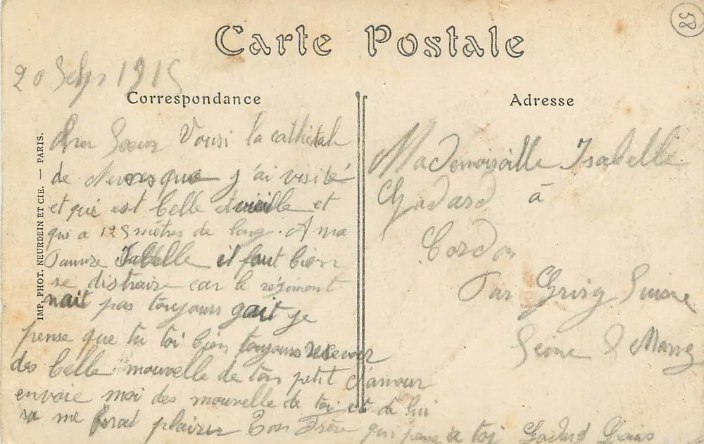 L'Abside de la Cathédrale, Église Saint-Cyr — Nevers — Lib. Th. Ropiteau, Nevers - Verso