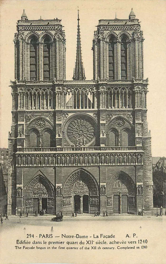 PARIS — Notre-Dame — A Façade — A.P. n°294 - Frente