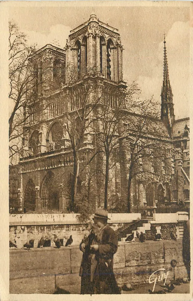 Notre-Dame de Paris — vue de la rive gauche — Éd. d'Art Guy, n°1219 - Recto