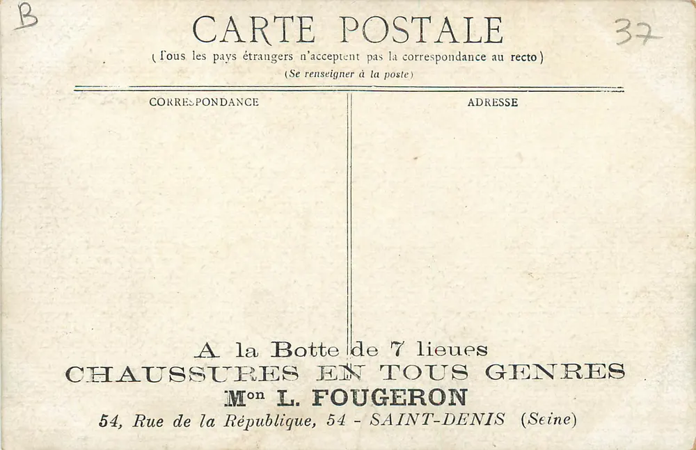 Tours — Hotel de Ville — C.R.S. Paris - Verso