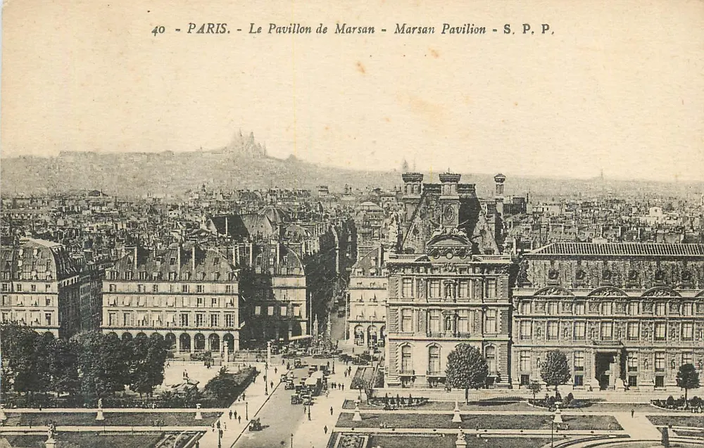 Paris - O Pavilhão de Marsan - S.P.P. - Frente