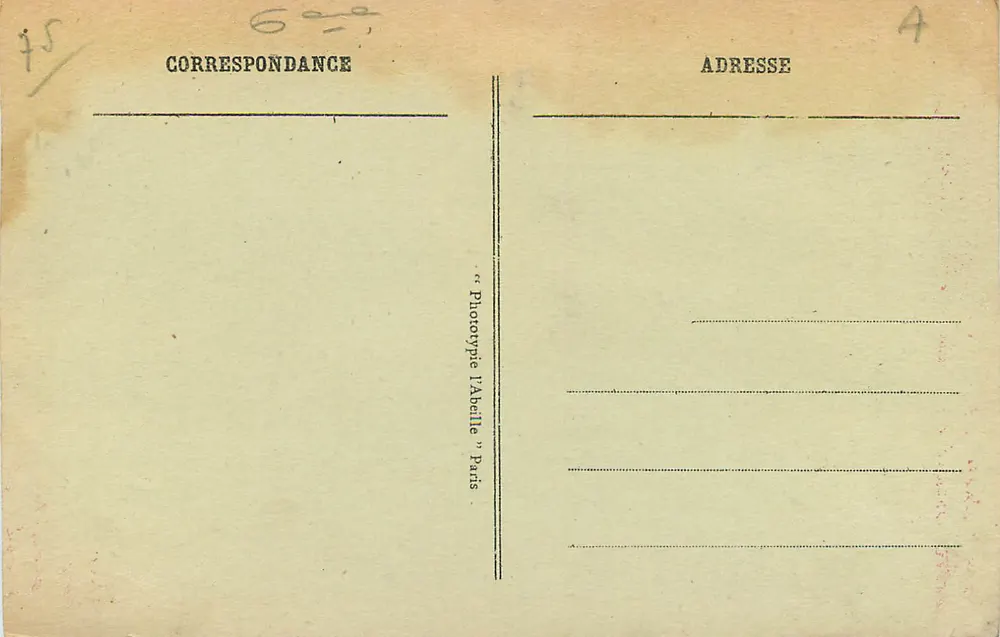 Paris - Os Jardins do Luxembourg — editor 'Phototype L'Abelle' n°241 - Verso