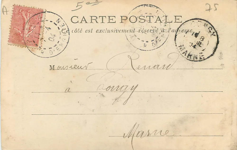 Igreja de Santa Graça em Paris — Rue Saint-Jacques — L. J. & Cie, editora Agouglême-Paris - Verso