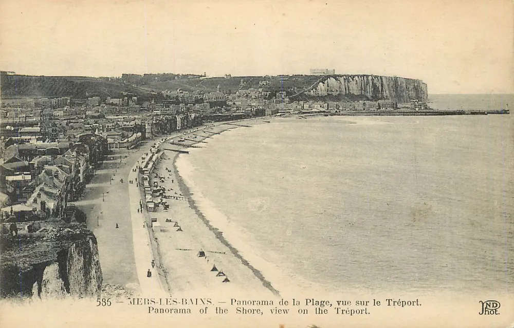 MERS-LES-BAINS — Panorama der Strand, Blick auf den Tréport — JND Phot. - Vorderseite