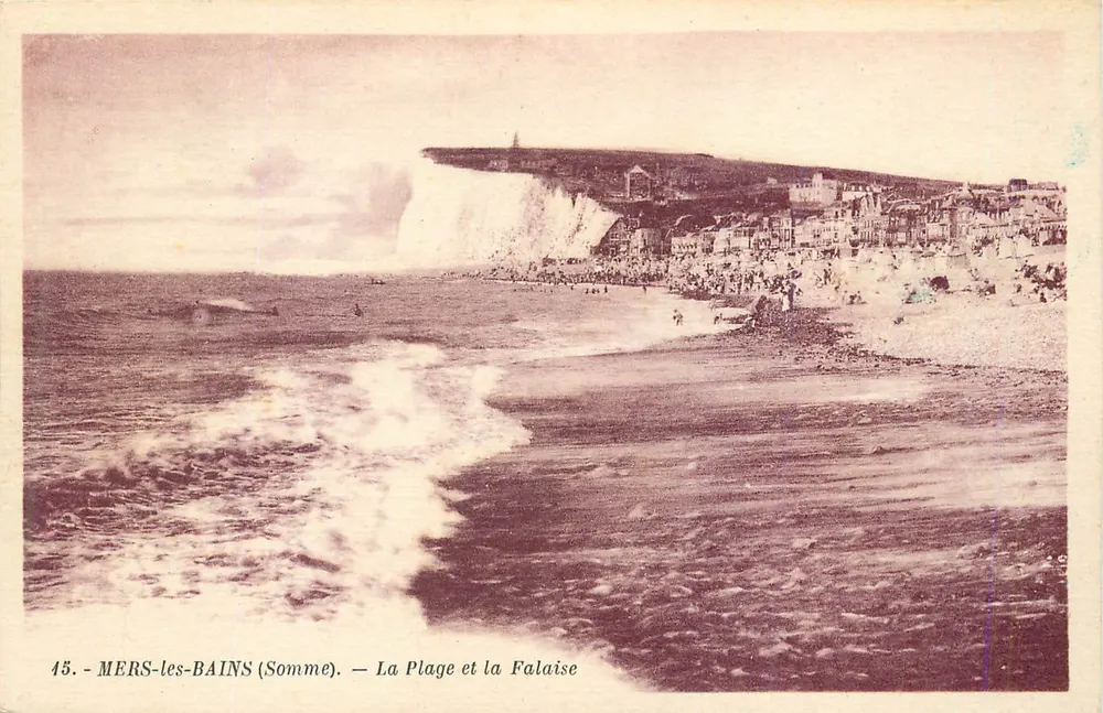 MERS-les-BAINS (Somme) — Die Küste und der Kliff — G. Artaud, Nantes - Vorderseite