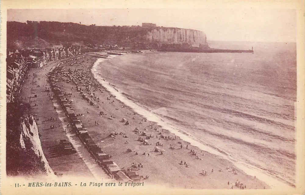 MERS-les-BAINS - A Praia em direção ao Tréport — G. Arlaud, Nantes - Frente