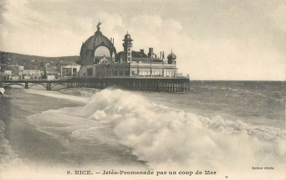 NICE — Jetée-Promenade por um coup de Mer — Edição Gilletta, n°9 - Frente