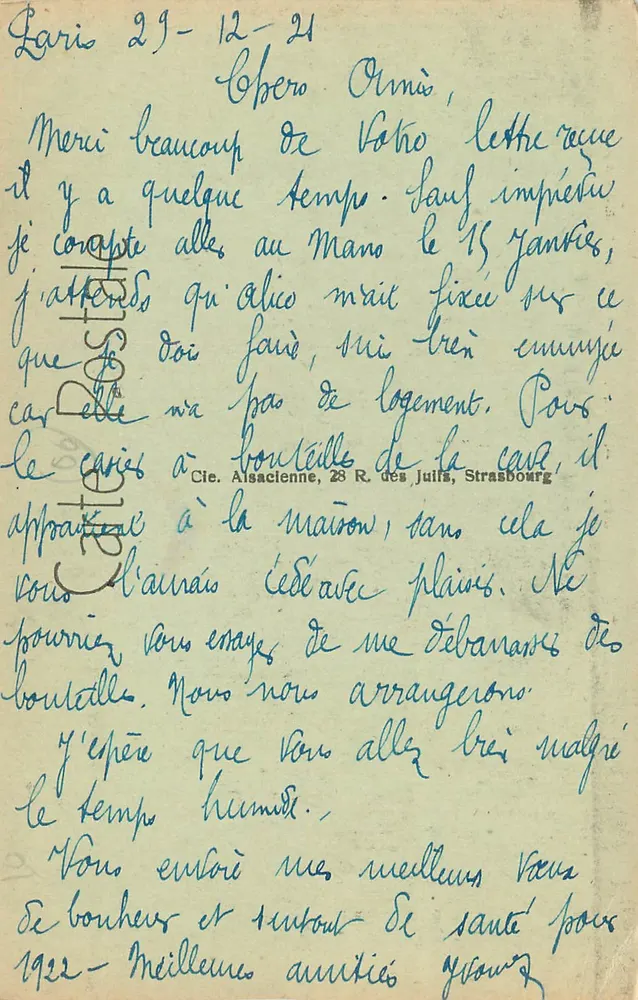 Nice - Les Jardins du Roi Albert Ier — CAP. - Verso