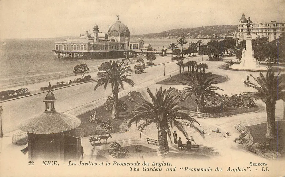 Nice - Les Jardins et la Promenade des Anglais — Selecta LL n°22 - Recto