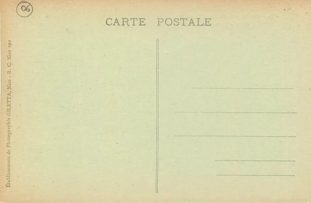 Nice - Jardins Albert Ier — Editora Giletta, n°79 - Verso