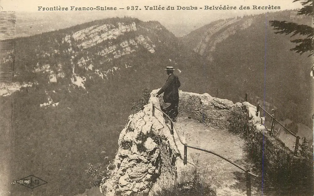 Französisch-schweizerische Grenze — 937. Tal des Doubs — Aussichtspunkt der Recrètes - Vorderseite
