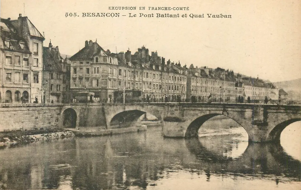 Besançon — Le Pont Battant et Quai Vauban — Excursion en Franche-Comté, n°505 - Recto